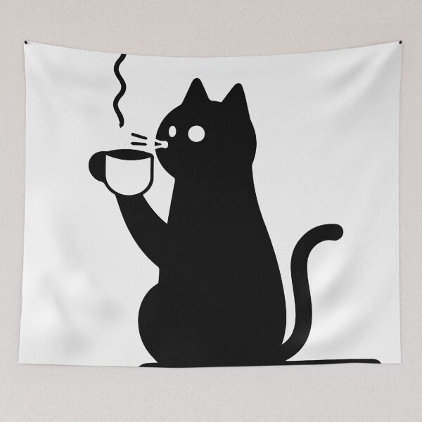 Item preview, cat coffee sticker designed and sold by Me-design34.