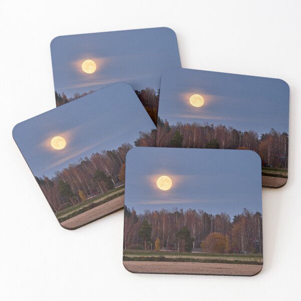Item preview, Full moon over fields designed and sold by Jouko Lehto Photography.