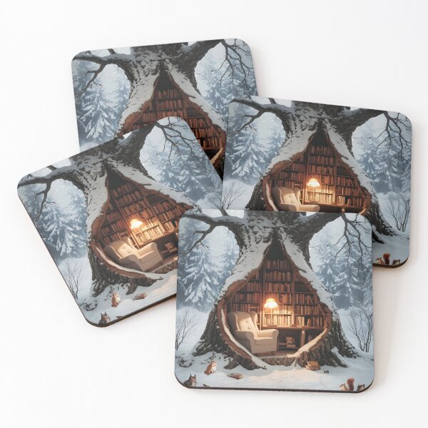 Item preview, Hidden Tree Library in Snowy Enchanted Forest designed and sold by ZetaDream.