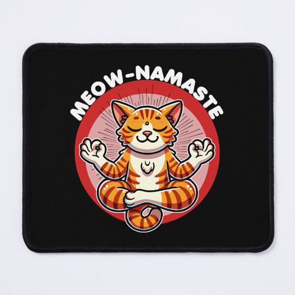 Item preview, Ginger Cat in a Lotus Pose - Meow-namaste designed and sold by MaateoDesign.