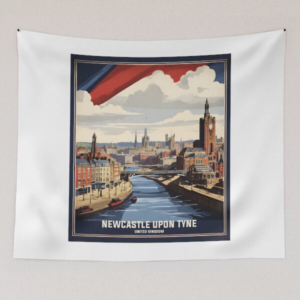 Item preview, Newcastle Upon Tyne United Kingdom Vintage Travel Tourism  designed and sold by TravelersGems.