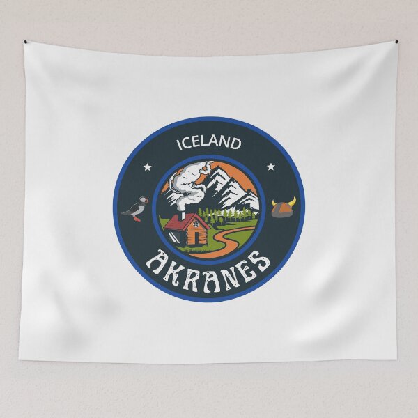 Item preview, Akranes Iceland Blue Emblem designed and sold by World Designs.