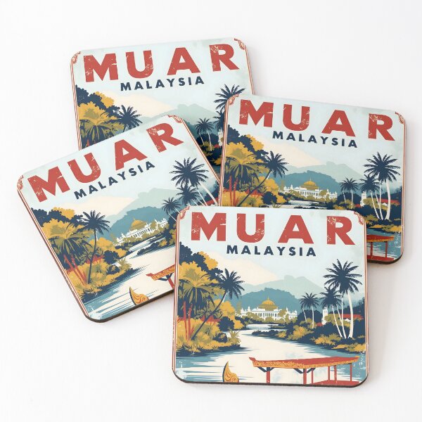 Item preview, Muar Malaysia Vintage Travel Tourism designed and sold by TravelersGems.