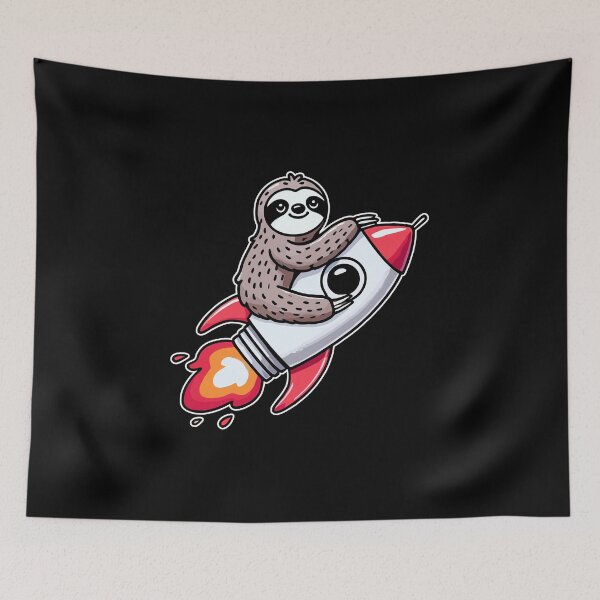 Item preview, Sloth Flies on a Rocket in Space designed and sold by MaateoDesign.