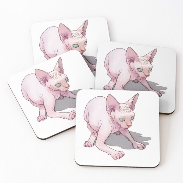 Item preview, A Sphynx cat illustration in watercolor captures the unique beauty  designed and sold by kojinho.