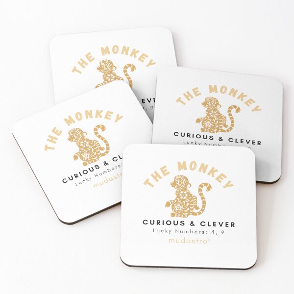 Item preview, The Monkey-Chinese Astrology Lucky Numbers Art designed and sold by Mudastro Astrology.