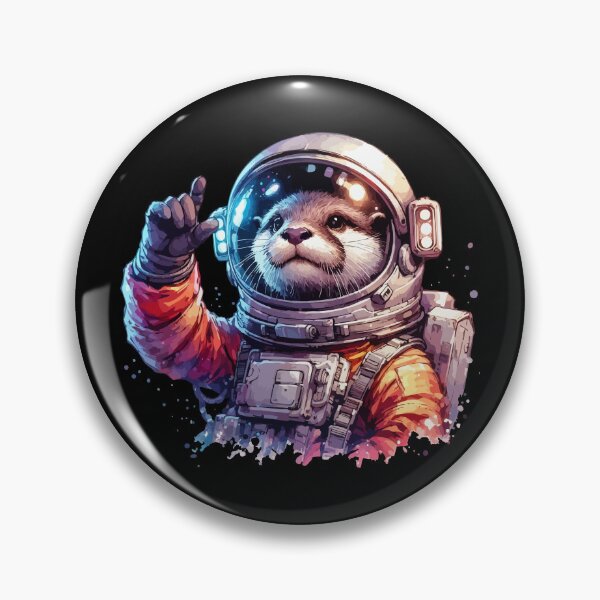 Item preview, Funny Otter Astronaut Suit Space Watercolor designed and sold by TomFrontierArt.