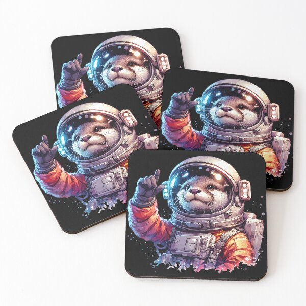 Item preview, Funny Otter Astronaut Suit Space Watercolor designed and sold by TomFrontierArt.