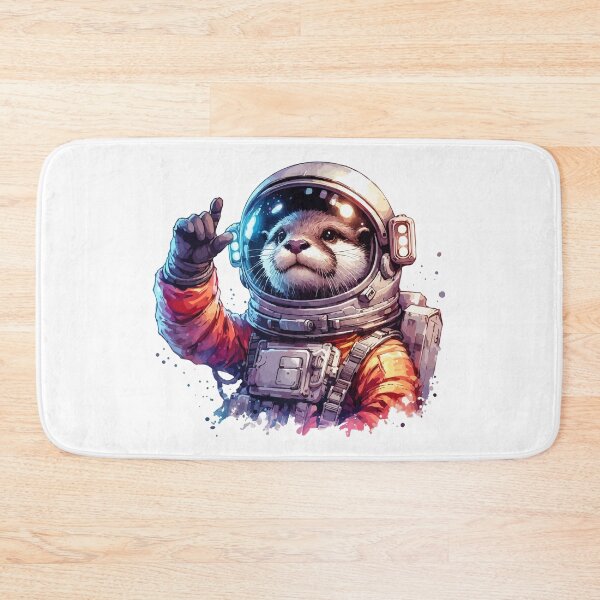 Item preview, Funny Otter Astronaut Suit Space Watercolor designed and sold by TomFrontierArt.