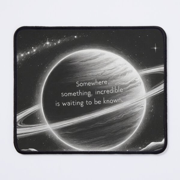 Item preview, “Somewhere, something incredible is waiting to be known.” ― Carl Sagan designed and sold by eXtraHumans.
