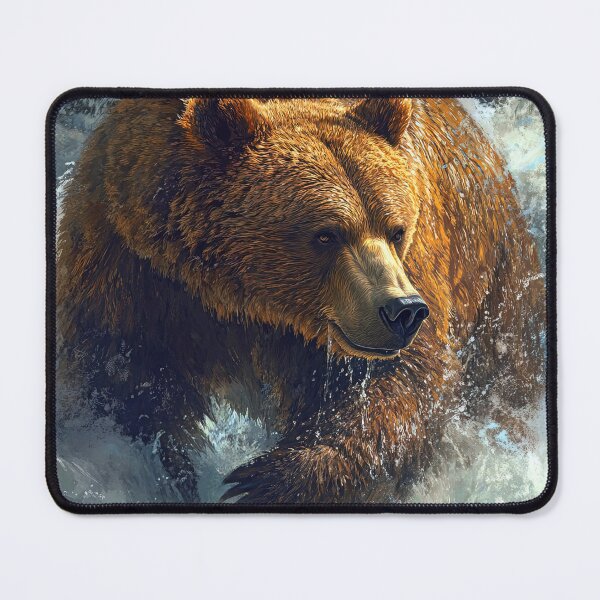Item preview, A Powerful Grizzly bear portrait in river - Wildlife photo designed and sold by TheArtistOf2022.