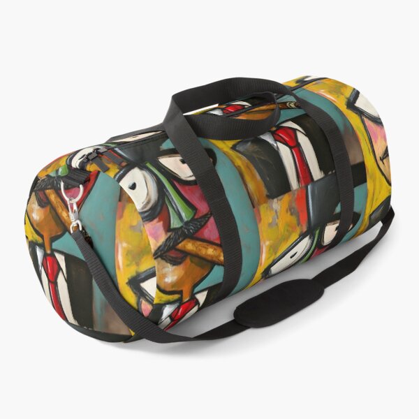 Item preview, Vibrant Abstract Face with Bold Colors and Exaggerated Mustache Smoking a Cigar designed and sold by OlfactoART Studio.