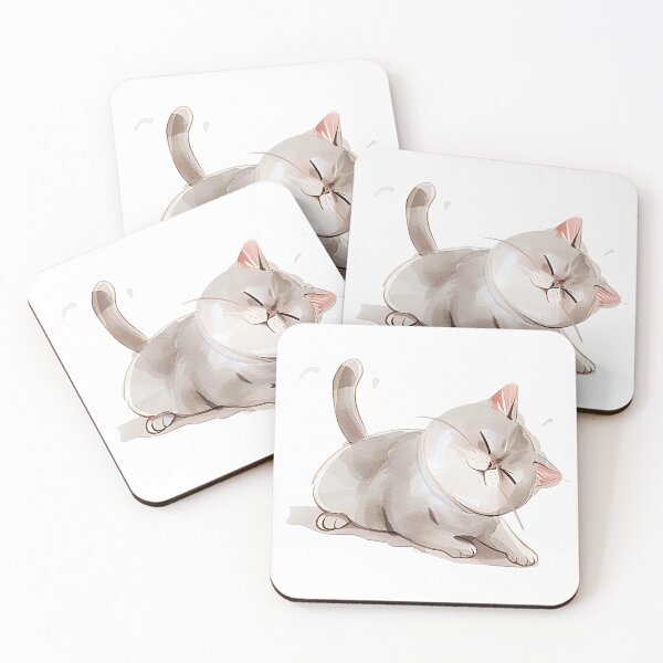 Item preview, A cute fat cat illustration in watercolor radiates warmth  designed and sold by kojinho.