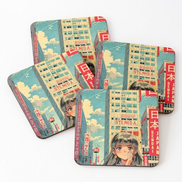 Item preview, Sendai Japan Retro Anime Girl 80s Vintage Travel designed and sold by Retro-Anime9.