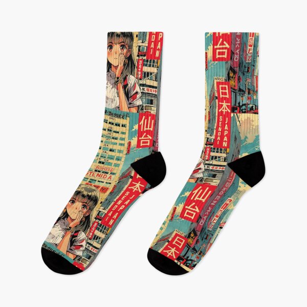 Item preview, Sendai Japan Retro Anime Girl 80s Vintage Travel designed and sold by Retro-Anime9.