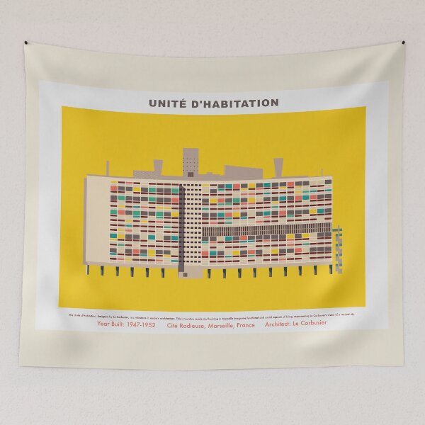 Item preview, Unité d'Habitation: Minimal Silhouette Tribute to an Architectural Legend designed and sold by Boogosh.