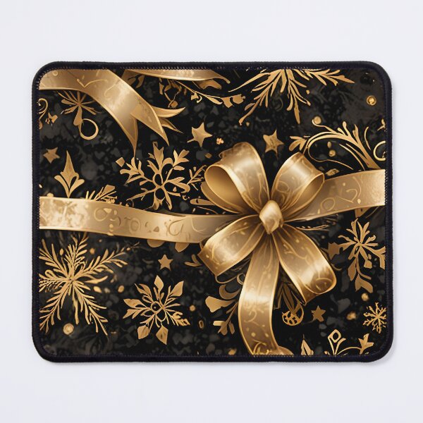 Item preview, Gold & Black Christmas Ribbon Holiday Grunge designed and sold by gjsart.