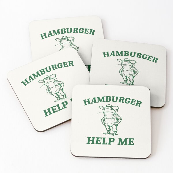 Item preview, Hamburger Help Me Vintage Style Shirt, Frog Meme Shirt, Vintage Style Unisex T-Shirt, Weird T Shirt, Funny Frog designed and sold by samidsou.