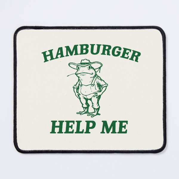 Item preview, Hamburger Help Me Vintage Style Shirt, Frog Meme Shirt, Vintage Style Unisex T-Shirt, Weird T Shirt, Funny Frog designed and sold by samidsou.