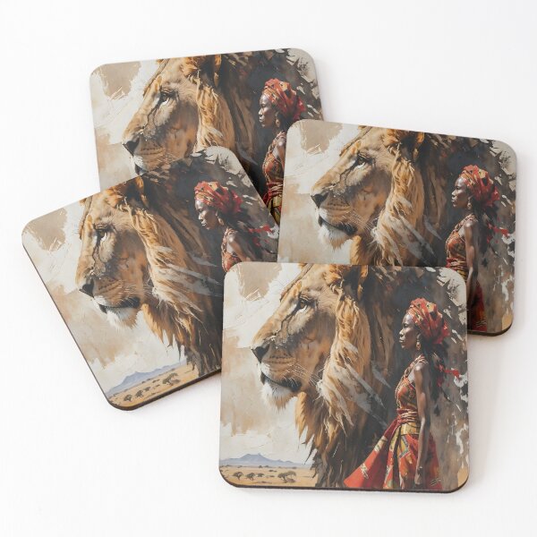 Item preview, Beautiful African Woman And Lion Art High Quality designed and sold by CRUCIBLE 2020.