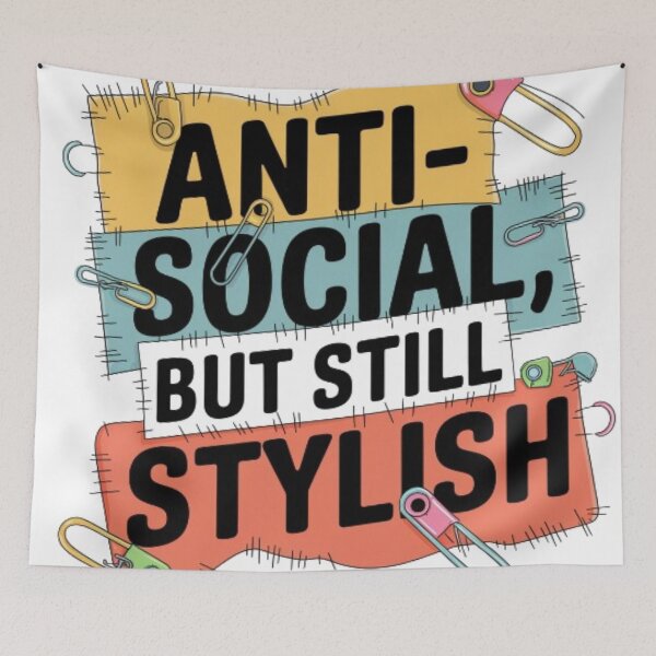 Item preview, Patches type Anti Social but Stylish  designed and sold by SamHaseeb.