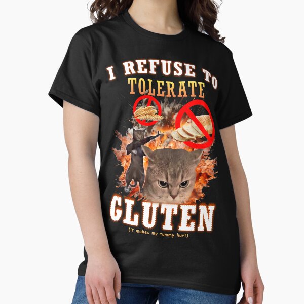 Artikel-Vorschau von Ich weigere mich, Gluten zu tolerieren. Lustiges Katzen-Meme, designt und verkauft von MemishDesign.