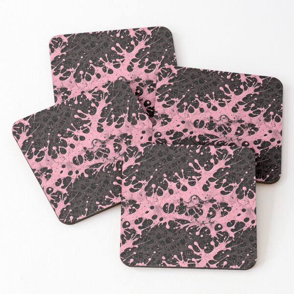Item preview, Pink paint splatter on distressed black background designed and sold by gjsart.