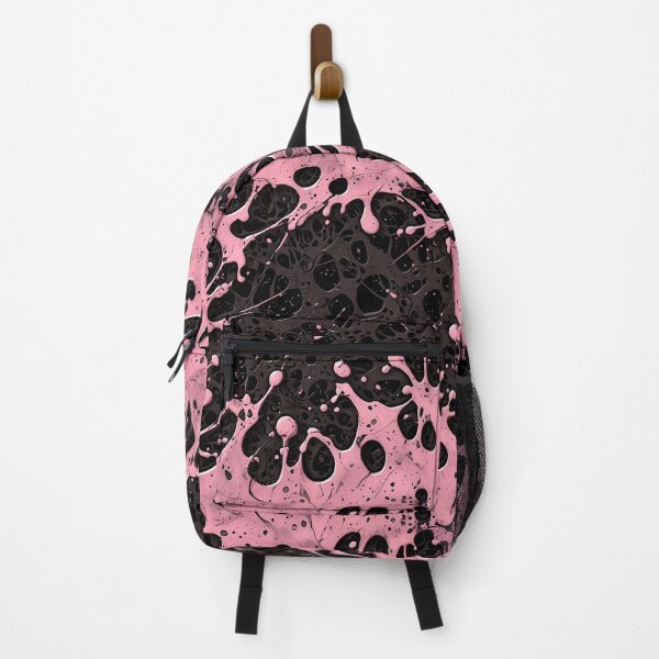 Item preview, Pink paint splatter on distressed black background designed and sold by gjsart.