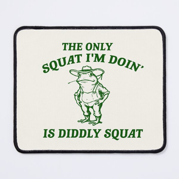 Item preview, The Only Squat I'm Doing is diddly squat shirt, funny cowboy frog shirt, funny meme shirt, last haw shirt, vintage shirt, gift for frog lover designed and sold by samidsou.