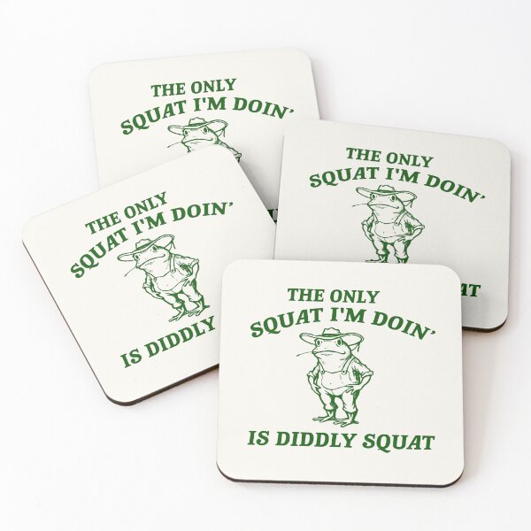 Item preview, The Only Squat I'm Doing is diddly squat shirt, funny cowboy frog shirt, funny meme shirt, last haw shirt, vintage shirt, gift for frog lover designed and sold by samidsou.