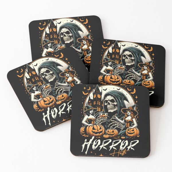 Item preview, Hustle Horror Halloween T-Shirt – Scary and Bold Design designed and sold by AestheticEcho.