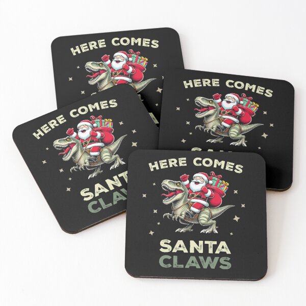 Item preview, Santa Claws Riding T Rex Funny Xmas Cartoon for Kids designed and sold by SphereZones.