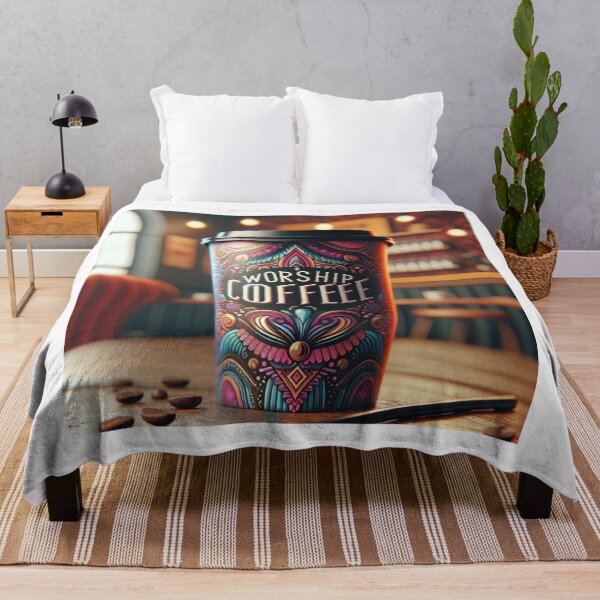 Item preview, Worship Coffee | Funny Coffee Lover Design designed and sold by dreambigdrive38.