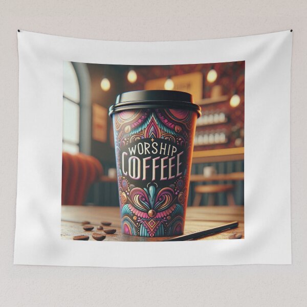 Item preview, Worship Coffee | Funny Coffee Lover Design designed and sold by dreambigdrive38.
