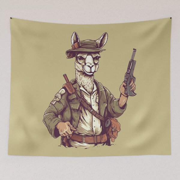 Item preview, Gangsta llama designed and sold by Amir Faysal.