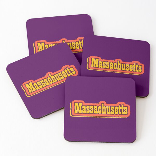 Artikelvorschau, Retro-Typografie des Staates Massachusetts in Amerika entworfen und verkauft von ArtNoveltee.
