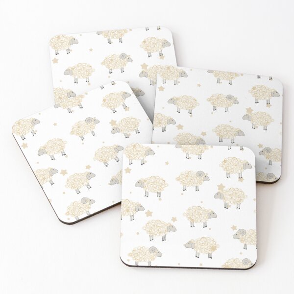 Item preview, Minimalist Star Gold Sheep Pattern designed and sold by successmom.