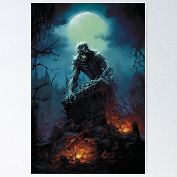 Item preview, Ancient Undead Beings Rise Under Full Moon Light designed and sold by Peter's Big Shop.