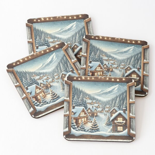 Item preview, Christmas village Window view designed and sold by Meandmyshop.