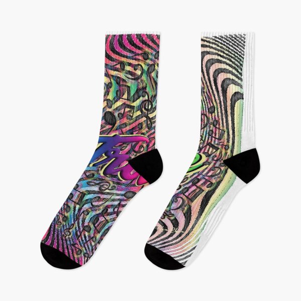 Item preview, Psychedelic  music notes trance designed and sold by Hen-C-Art.