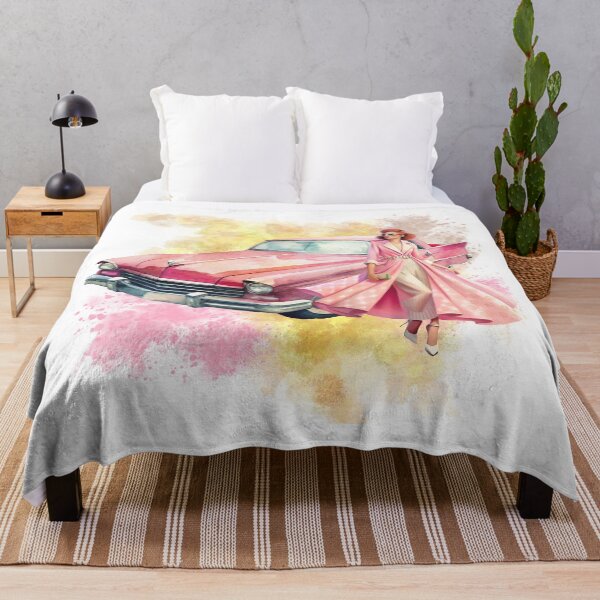 Item preview, Pink Cadillac with Woman and Water Color Spread designed and sold by Angellacelin.