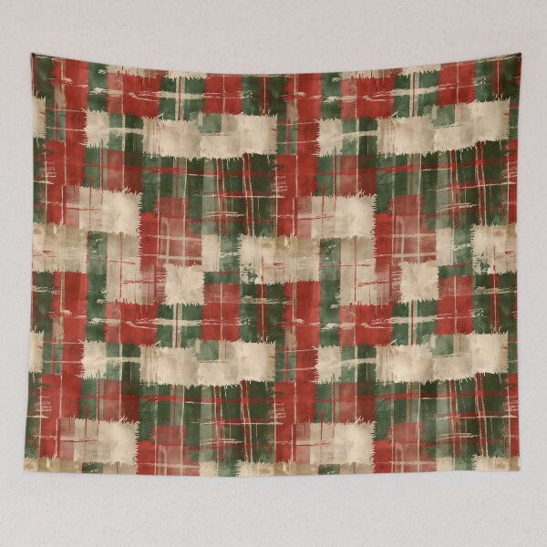 Item preview, Grunge Distressed Christmas Plaid designed and sold by gjsart.