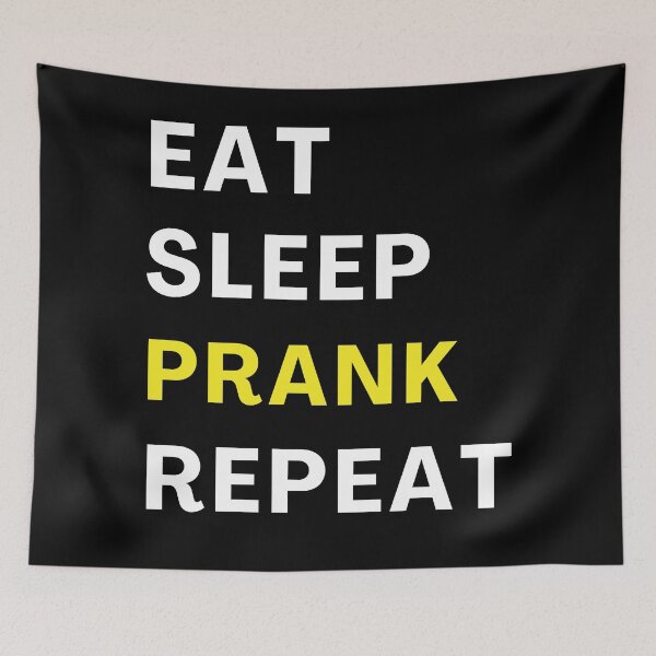 Item preview, Eat Sleep Prank Repeat Funny Lifestyle Design designed and sold by DesignDazzles.
