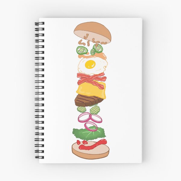 Item preview, Big Borger sticker - long burger falling stack designed and sold by More-Outlines.