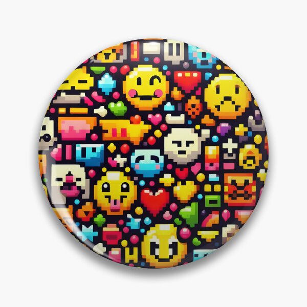 Item preview, Pixelated emoji pattern designed and sold by srandrew32.