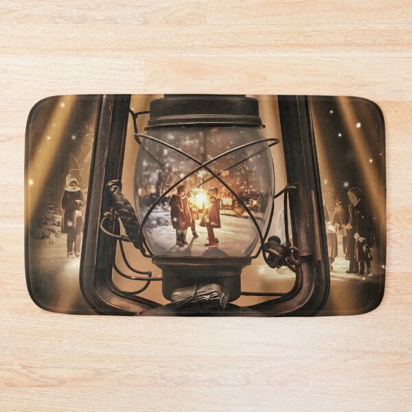 Item preview, Vintage Lantern with Nostalgic Christmas Scene designed and sold by ZetaDream.