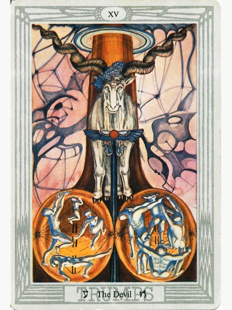 Thoth Tarot / The Devil by Aleister Crowley / / Lucifer / Baphomet" Greeting Card for Sale by tanabe | Redbubble