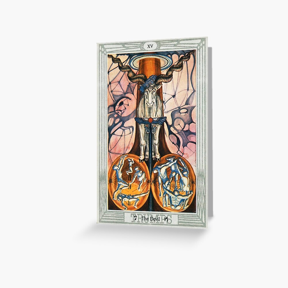 Thoth Tarot / The Devil by Aleister Crowley / / Lucifer / Baphomet" Greeting Card for Sale by tanabe | Redbubble