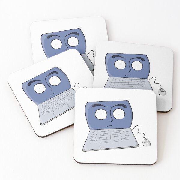 Item preview, Laptop with scared eyes designed and sold by shopdiego.