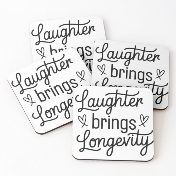 Item preview, Laughter Brings Longevity - Inspirational Typography Quote Design designed and sold by GemBob Creations.